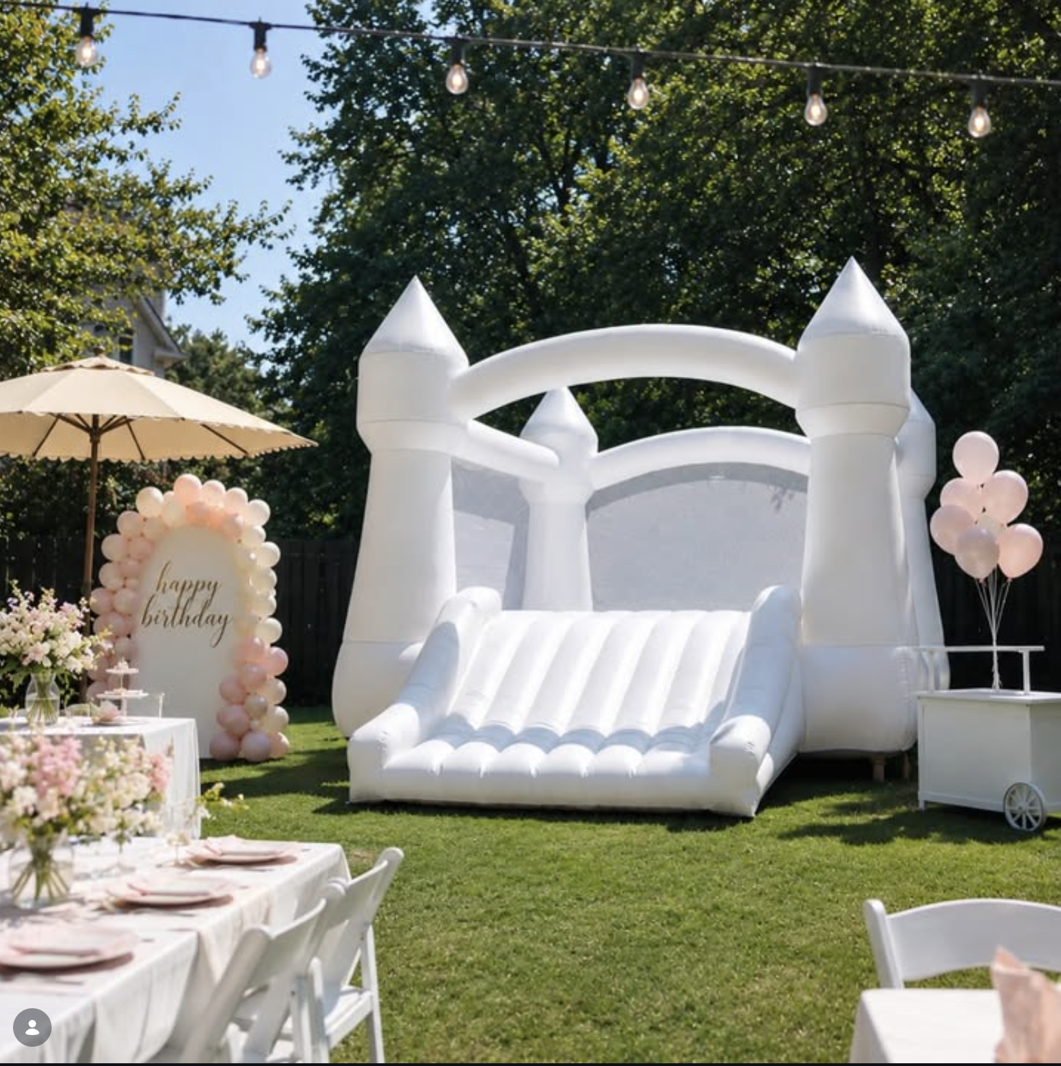 Beautiful outdoor party setup